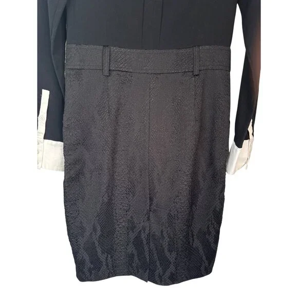 2/$30 Altuzarra Size 4 Black & White Long-Sleeve Dress - Picture 7 of 16